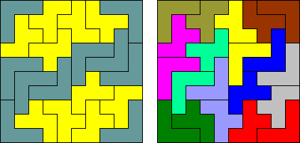 F en V - pentomino's